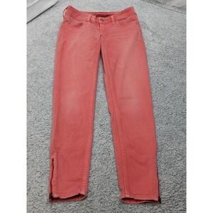 American Eagle Girls Jegging Super Stretch Size 2 Zip Ankle‎ Coral Salmon